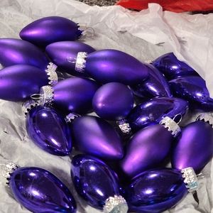 Set of 18 bulb shaped ornaments small